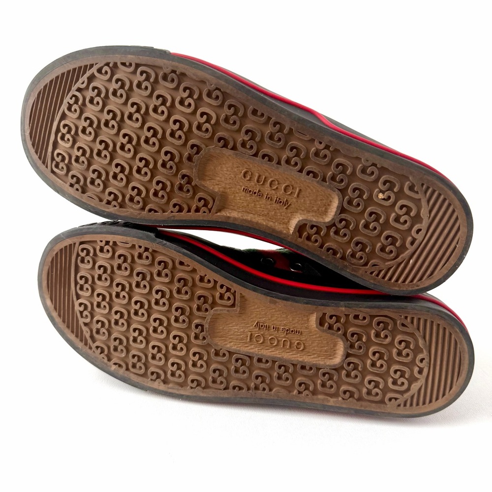 GUCCI | Tennis 1977 Off The Grid Black GG Eco Nylon Web High Top Sneakers EU 37 - Picture 11 of 13
